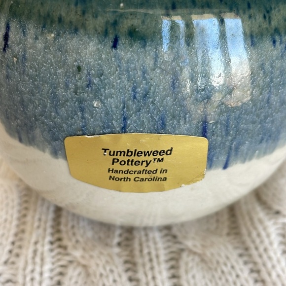 Bingo Money by Tumbleweed Pottery Handcrafted Blue & light tan glaze cork top - Picture 3 of 11